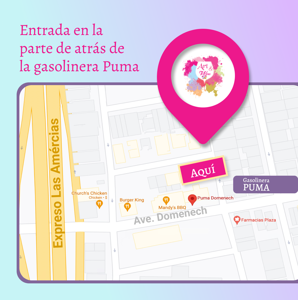 ✨¡Celebra con mamá!✨🎨¡Pinta tu espejo! en Art & Wine Venue 7pm - Sábado, 09 de Mayo 2026 en San Juan. ¡Lleva tu vino favorito!