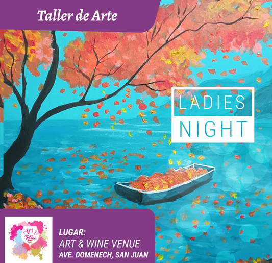 Ladies Night 💜 Art & Wine Venue 7pm- Miércoles, 22 de abril en San Juan. ¡Lleva tu vino favorito!