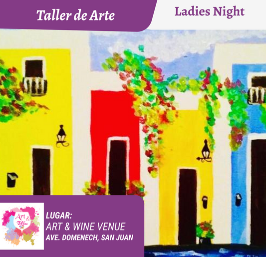 Ladies Night 💜 Art & Wine Venue 7pm- Miércoles, 06 de Mayo en San Juan. ¡Lleva tu vino favorito!