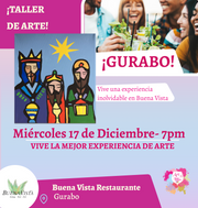 🎨¡Taller de arte!✨ Gurabo - Buena Vista, Miércoles 17 de diciembre a las 7:00pm 🍷