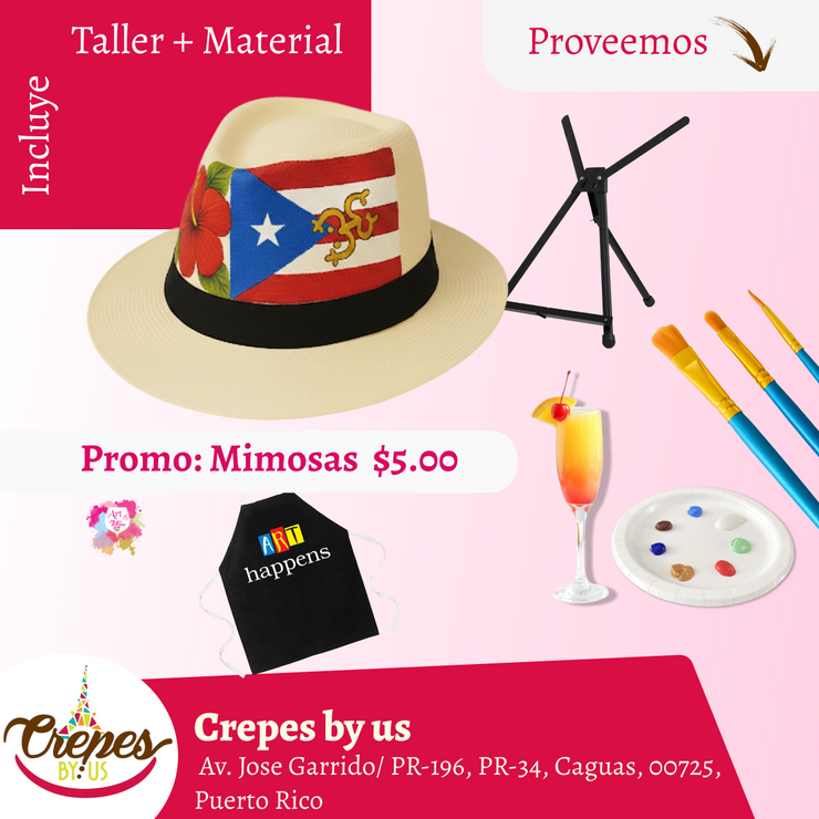 🎨¡Taller en Caguas! ✨Crepes by us ✨ Promo en mimosas 🍹  - 7pm- Sábado, 22 de Noviembre