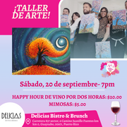 ¡Nuevo Restaurante en Guaynabo! ✨Delicias Bistro & Brunch 🎨 Sal de la rutina 🎨 MIMOSAS Y VINO- 7pm- Sábado, 20 de septiembre