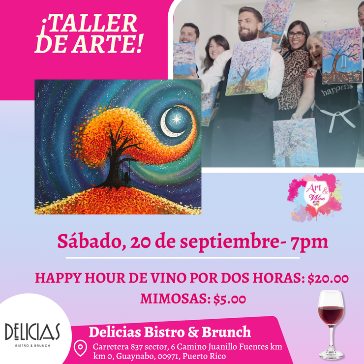 ¡Nuevo Restaurante en Guaynabo! ✨Delicias Bistro & Brunch 🎨 Sal de la rutina 🎨 MIMOSAS Y VINO- 7pm- Sábado, 20 de septiembre