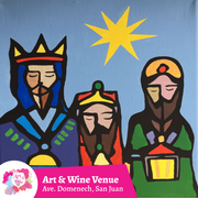 🎨¡Taller de arte en Art & Wine Venue 7pm - Sábado, 29 de noviembre en San Juan. ¡Lleva tu vino favorito!