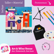 🎨Taller de arte en Art & Wine Venue 7pm -  Miércoles, 24 de diciembre en San Juan. ¡Lleva tu vino favorito!