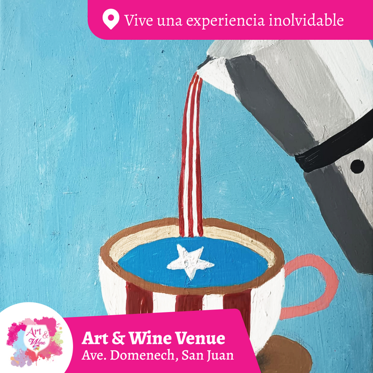 🎨¡Bring a Friend! Adquiere una taquilla y lleva otra gratis 🤩 - Taller de Arte en Art & Wine Venue - ✨Jueves, 25 de Septiembre en San Juan. ¡Lleva tu vino favorito!