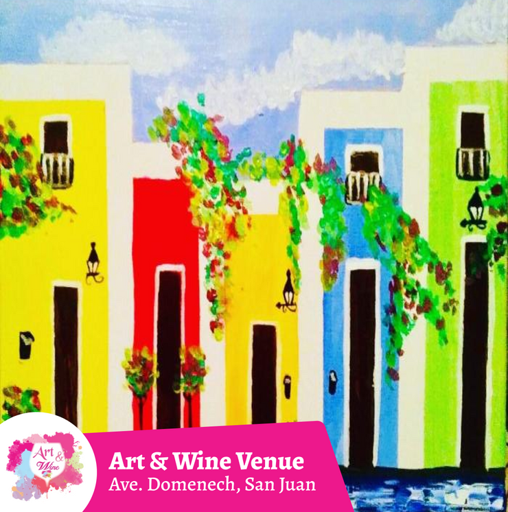🎨¡Taller de arte en Art & Wine Venue 7pm - Jueves, 29 de Enero 2026 en San Juan. ¡Lleva tu vino favorito!