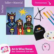 🎨¡Taller de arte en Art & Wine Venue 7pm - Sábado, 29 de noviembre en San Juan. ¡Lleva tu vino favorito!