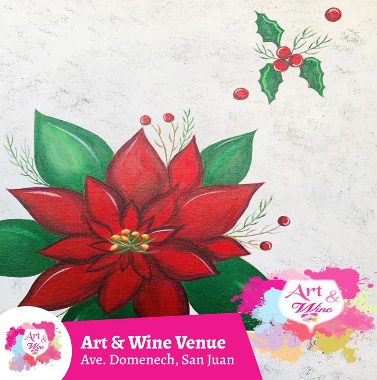 🎨¡Taller de arte en Art & Wine Venue 7pm - Jueves, 04 de diciembre en San Juan. ¡Lleva tu vino favorito!