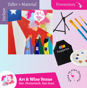 🎨¡Taller de arte en Art & Wine Venue 7pm - Miércoles, 31 de diciembre en San Juan. ¡Lleva tu vino favorito!