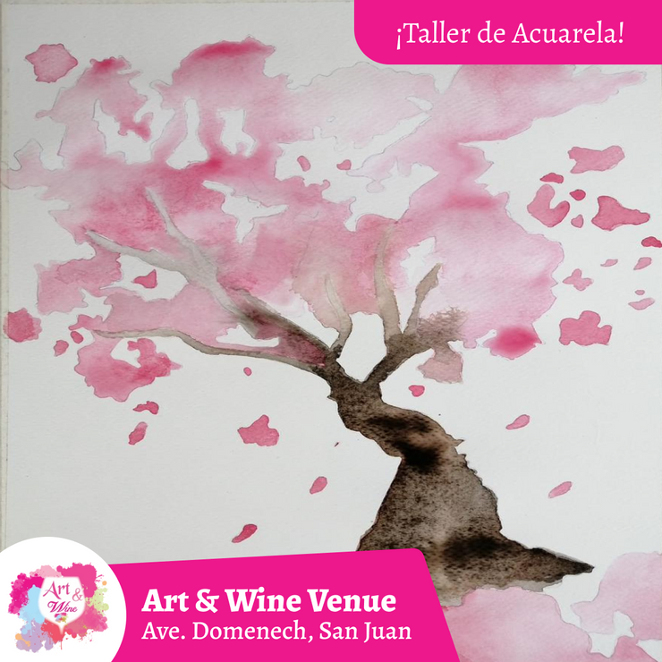 🎨¡Taller de Acuarela! en Art & Wine Venue 7pm- Jueves, 20 de noviembre en San Juan✨