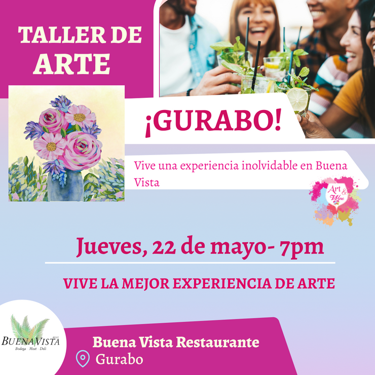 ✨✨Taller de Arte✨  Gurabo- Buena Vista, Jueves 22 de mayo a las 7:00pm