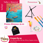 🎨¡Taller en Caguas! ✨Crepes by us ✨ Promo en mimosas 🍹  - 7pm- Sábado, 22 de Noviembre
