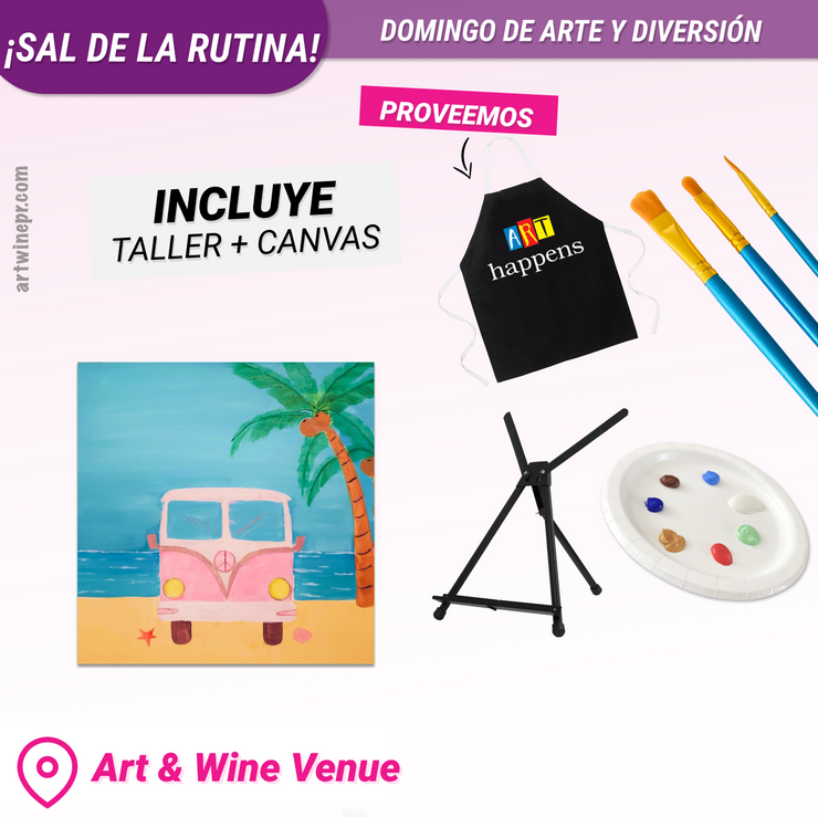 ☀️¡DOMINGO DE ARTE!☀️ - Taller de Arte en Art & Wine Venue - Domingo, 10 de diciembre en San Juan