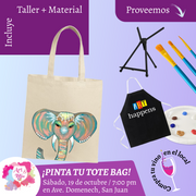 ¡Pinta tu propia tote bag! 🎨Taller de Arte en Art & Wine Venue🎨 - Sábado, 19 de octubre,  en San Juan. ¡Vino disponible solo en el local, ya sea en copa o botella!