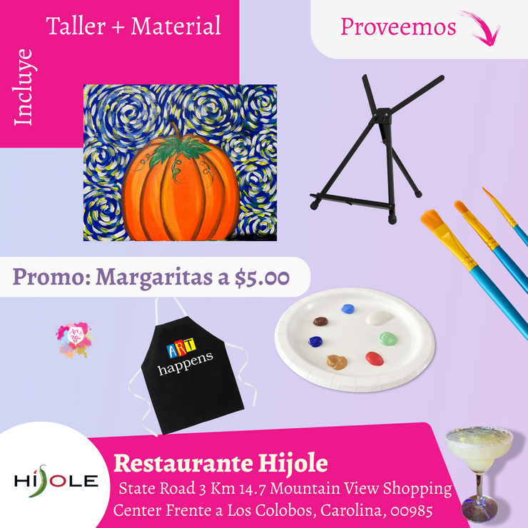 Nuevo Taller en Colobos! ✨Hijole Restaurante ✨ 💜 PROMO: MARGARITAS- 7pm- Sábado, 12 de octubre