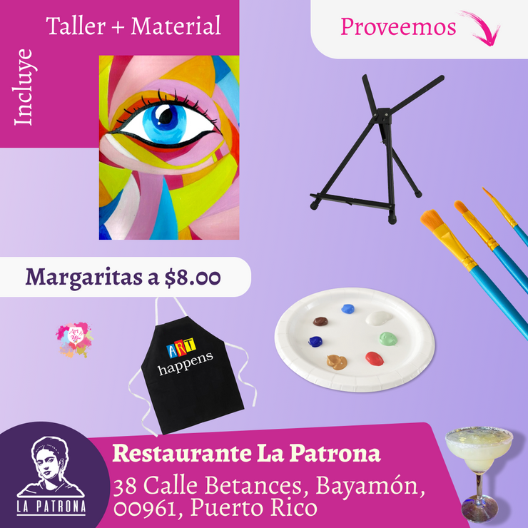 🎨 ¡Inicia enero con arte y margaritas! 🎨Taller en Bayamón ✨La Patrona ✨Promo de margaritas 🍹- 7pm- Miércoles, 22 de enero