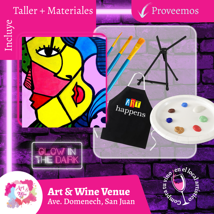 Glow in the Dark! Jueves, 06 de febrero en Art & Wine Venue - San Juan - Lleva tu vino favorito