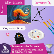 🎨 ¡Arte y margaritas! 🎨Taller en Bayamón ✨La Patrona ✨Promo de margaritas 🍹- 7pm- Miércoles, 19 de febrero