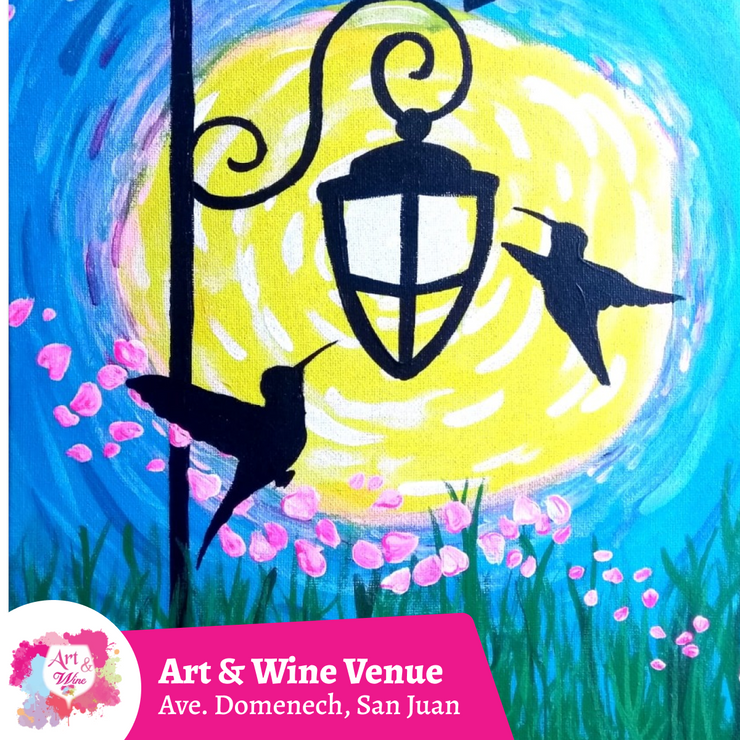 Taller de Arte en Art & Wine Venue - Viernes, 24 de Mayo en San Juan. ¡Vino disponible solo en el local, ya sea en copa o botella!