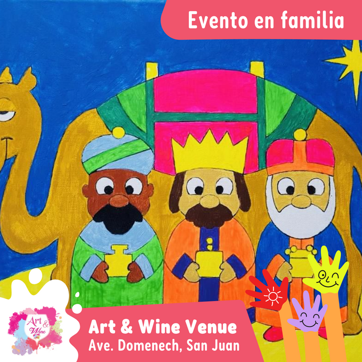 🎨Niños y Niñas (5 a 12 años) Domingo, 25 de Enero 2026 a las 2pm - Art & Wine Venue, San Juan. ✨¡Día en Familia!