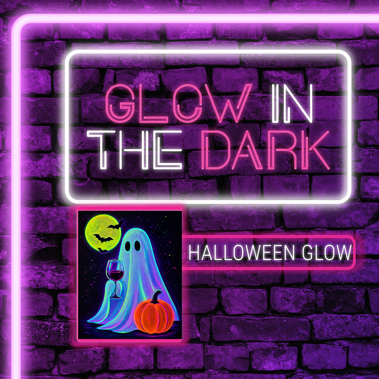🎨!Halloween y Glow in the Dark! Sábado, 31 de Ocubtre2026 en Art & Wine Venue - San Juan -¡Lleva tu vino favorito! 7pm