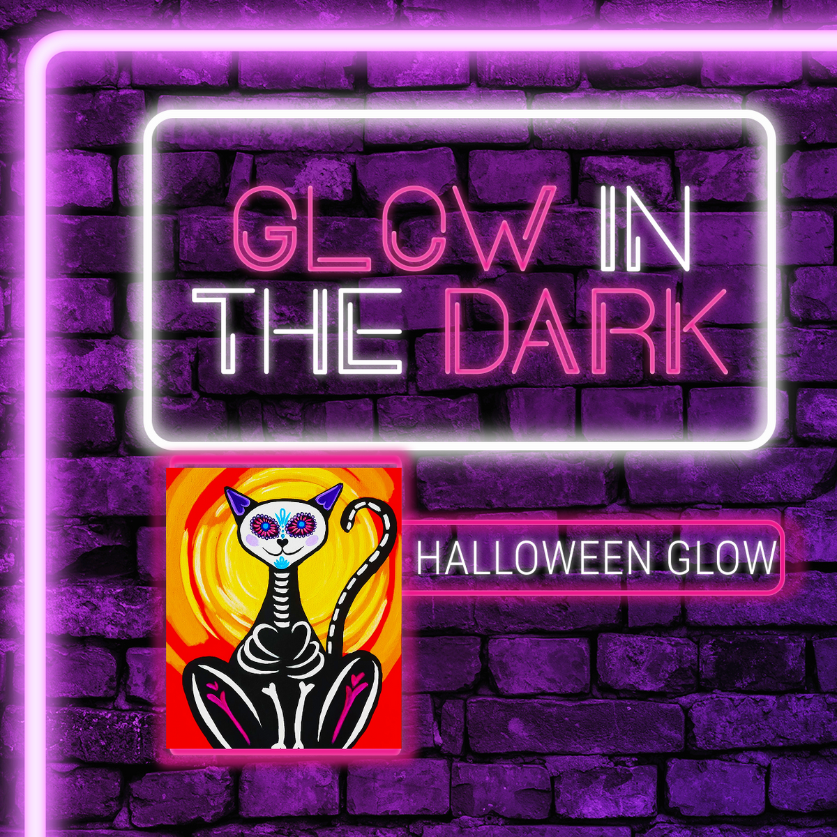 🎨!Halloween y Glow in the Dark! Viernes, 30 de Ocubtre2026 en Art & Wine Venue - San Juan -¡Lleva tu vino favorito! 7pm
