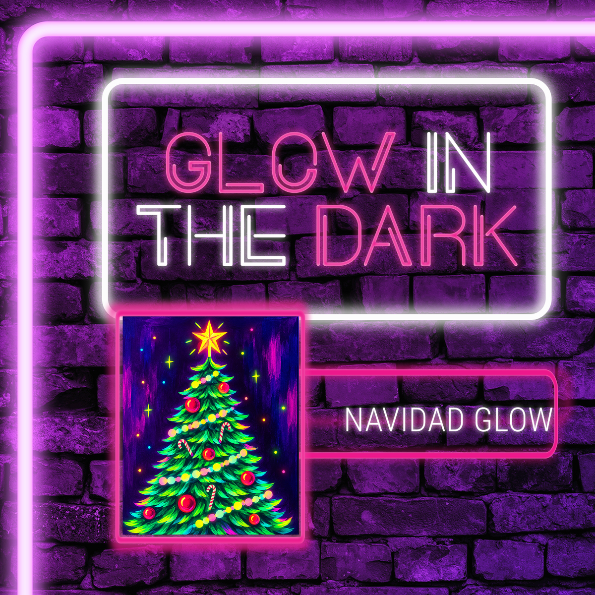 Glow in the Dark! Miércoles, 23 de Diciembre 2026 en Art & Wine Venue - San Juan -¡Lleva tu vino favorito! 7pm