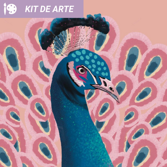 Kit de arte: Pavo sobre Rosa