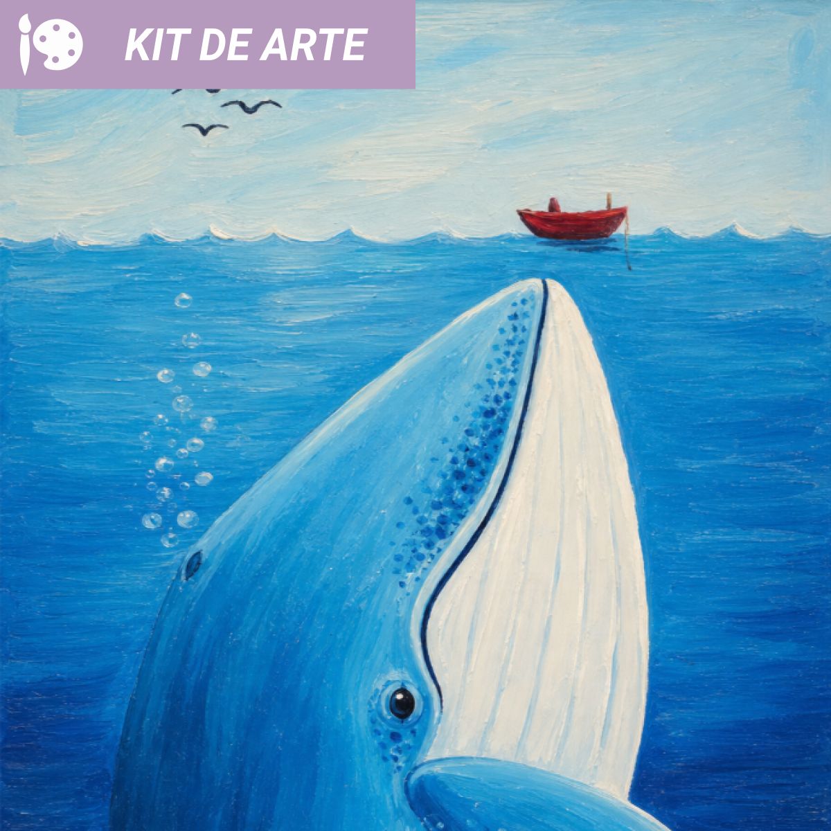 Kit de arte: Ballena Azul