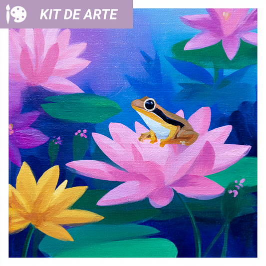Kit de arte: Rana sobre Flor