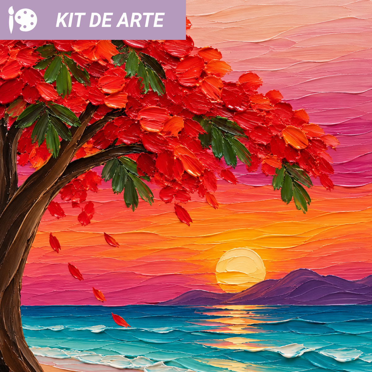 Kit de arte: Flamboyan en la playa
