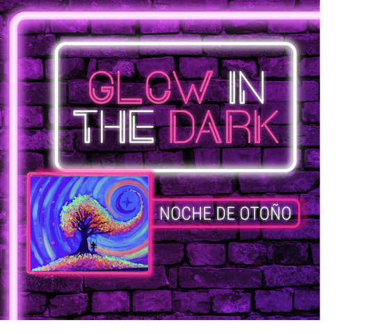 🎨¡Glow in the Dark! Sábado, 16 de Mayo 2026 en Art & Wine Venue - San Juan -¡Lleva tu vino favorito! 7pm