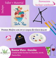 🎨¡Taller de arte!✨ Gurabo - Buena Vista, Miércoles 12 de noviembre a las 7:00pm 🍷