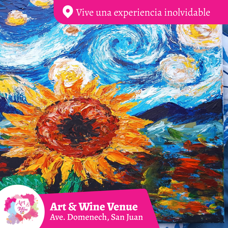 🎨¡Bring a Friend! Adquiere una taquilla y lleva otra gratis 🤩 - Taller de Arte en Art & Wine Venue - ✨Jueves, 11 de Septiembre en San Juan. ¡Lleva tu vino favorito!