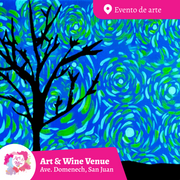 🎨¡Glow in the Dark! Miércoles, 24 de septiembre en Art & Wine Venue - San Juan -¡Lleva tu vino favorito!