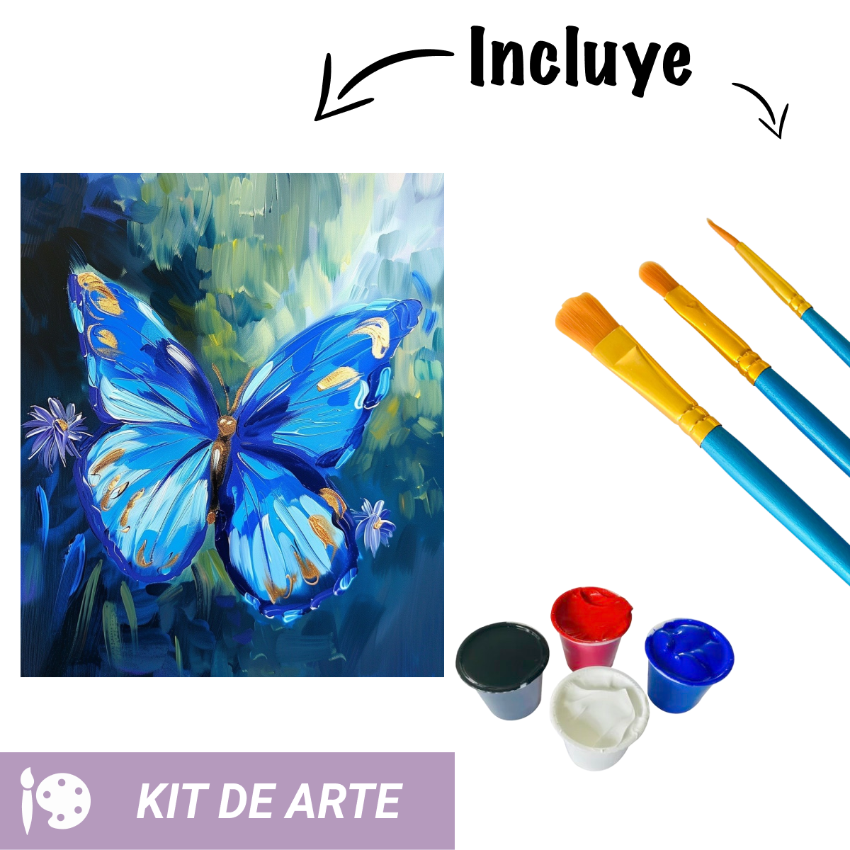 Kit de arte: Mariposa Azul