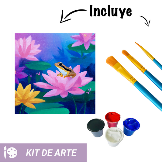 Kit de arte: Rana sobre Flor
