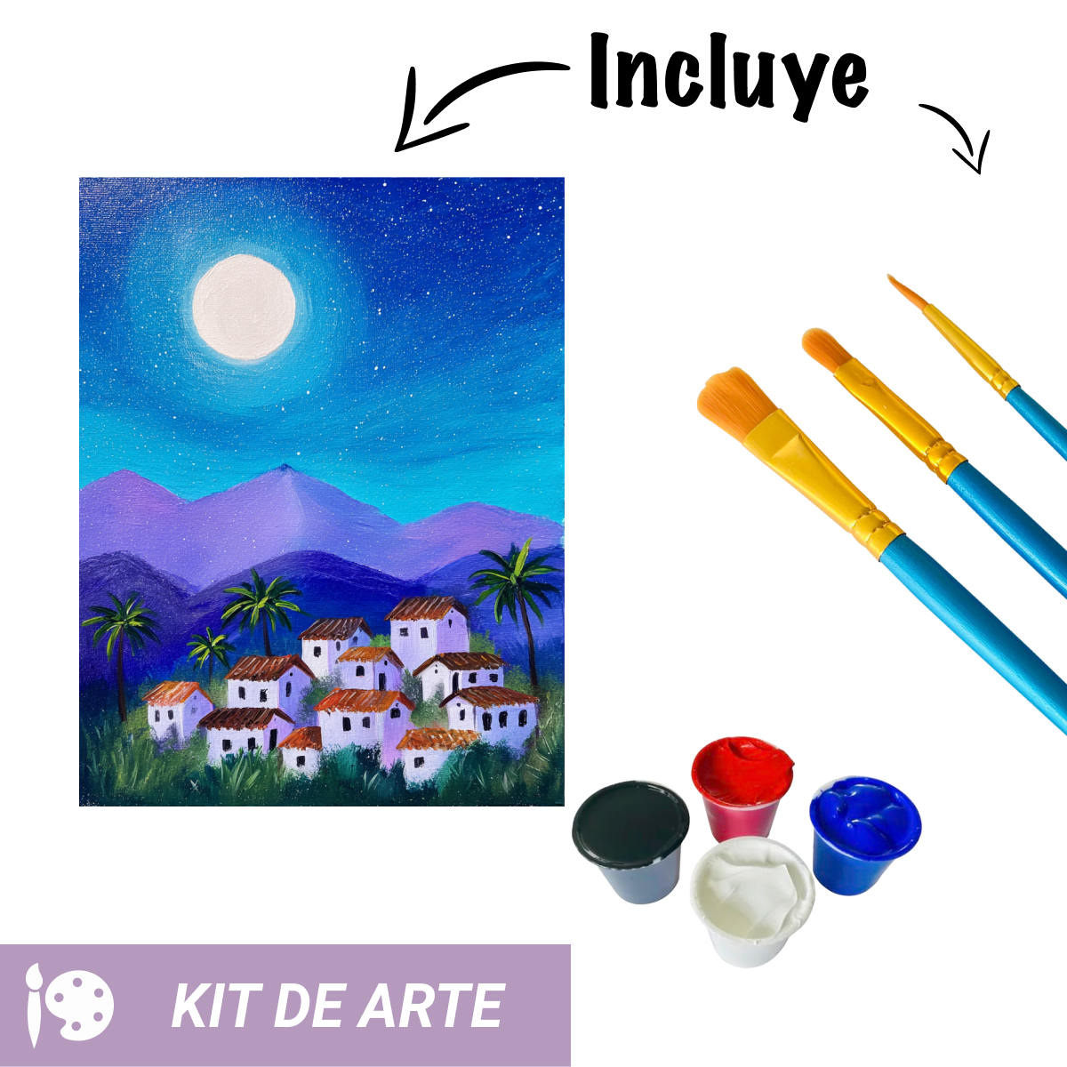 Kit de arte: Noche de Casitas