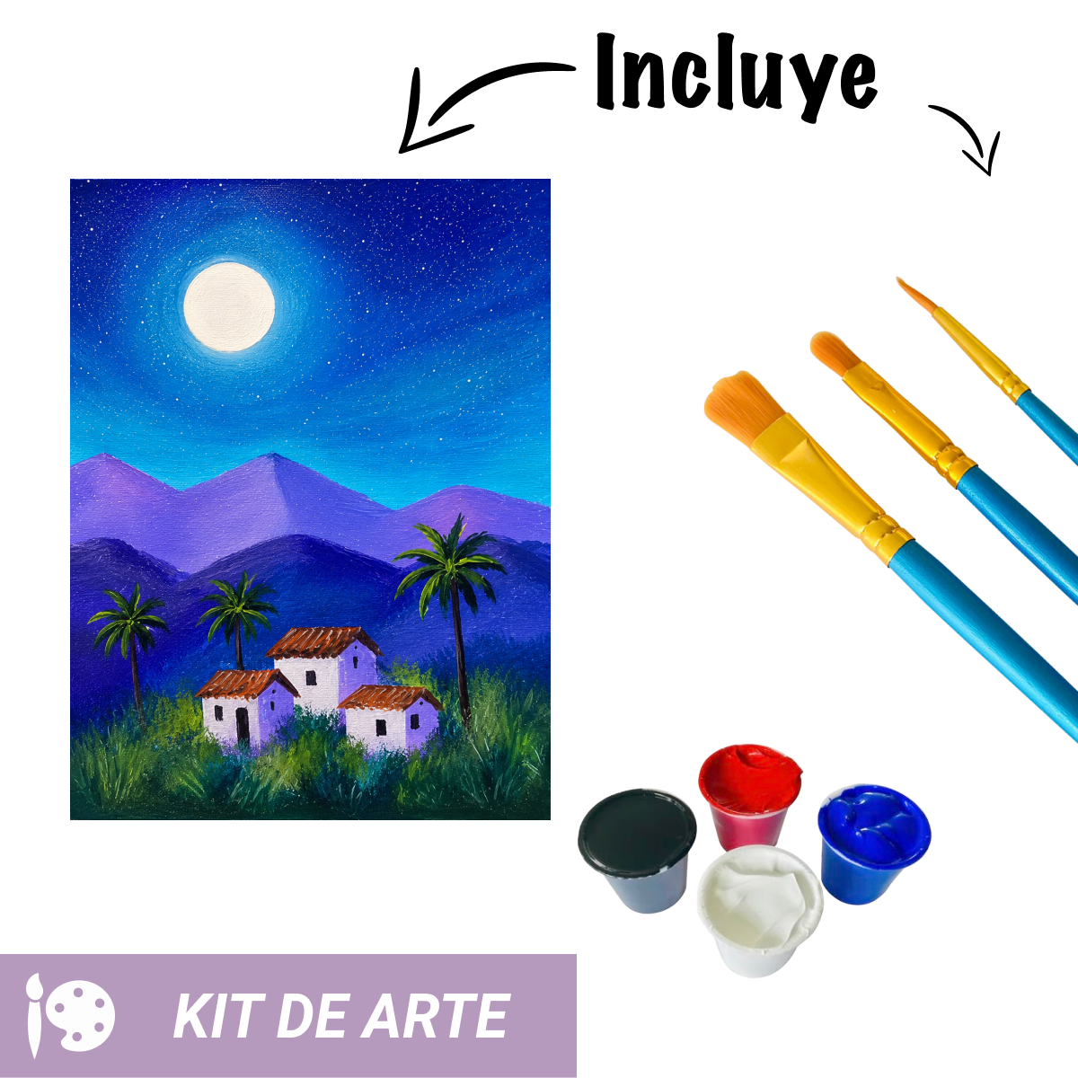 Kit de arte: Noche de Casitas