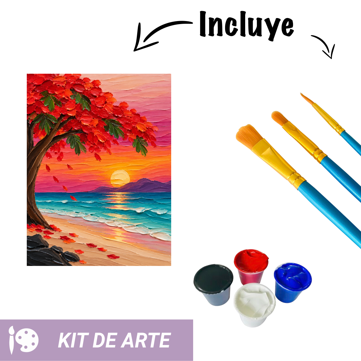Kit de arte: Flamboyan en la playa