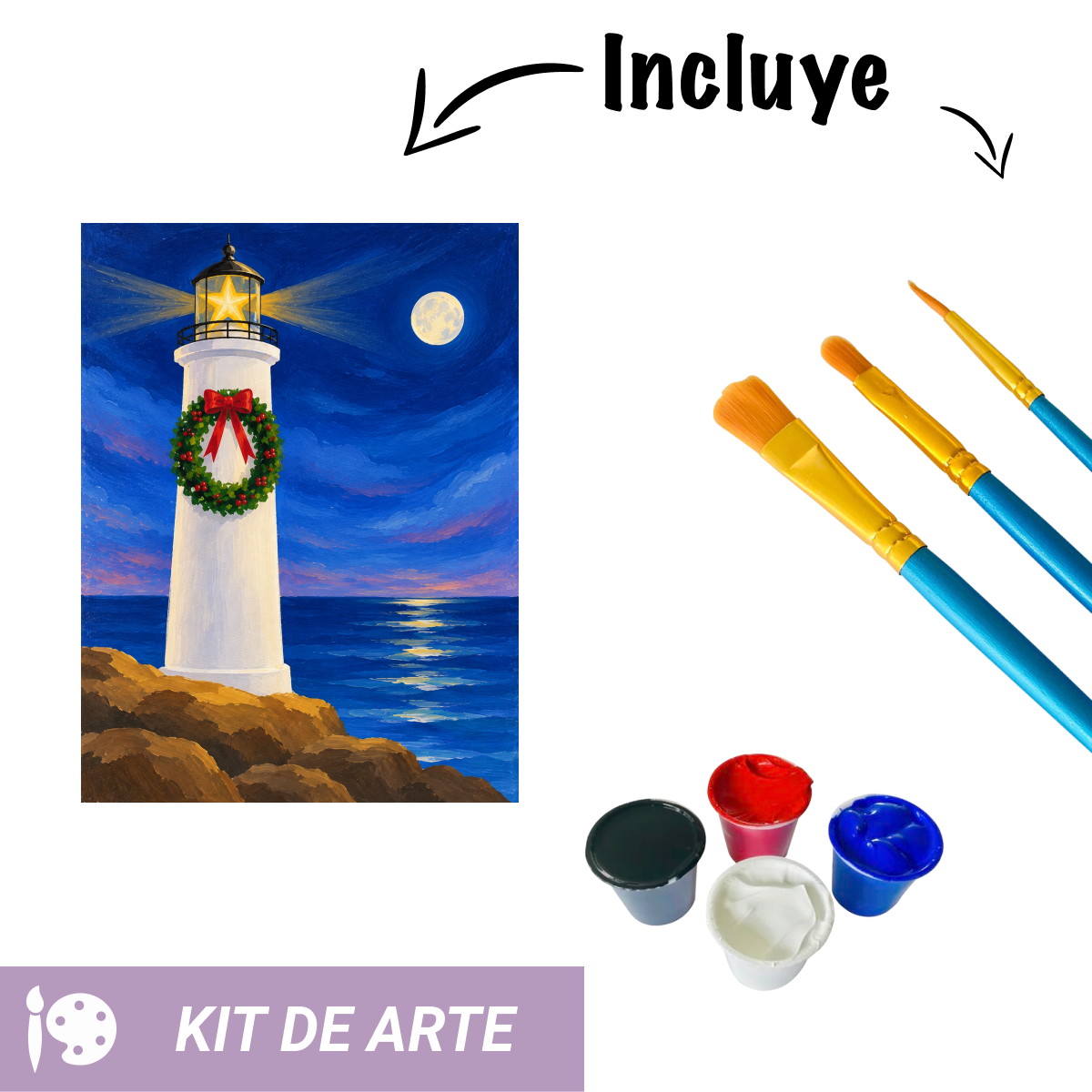Kit de arte: Faro de navidad