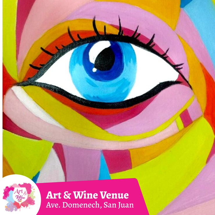 ¡Sal de la rutina! Taller de Arte en Art & Wine Venue - Jueves, 16 de Mayo  en San Juan. ¡Vino disponible solo en el local, ya sea en copa o botella!