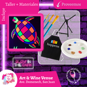 🎨¡Glow in the Dark! Sábado, 7 de junio en Art & Wine Venue - San Juan - Lleva tu vino favorito