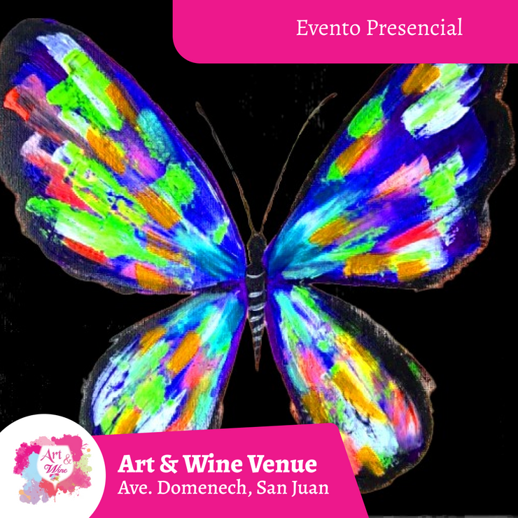 🎨¡Glow in the Dark! Sábado, 28 de junio en Art & Wine Venue - San Juan - Lleva tu vino favorito