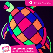 🎨¡Glow in the Dark! Sábado, 7 de junio en Art & Wine Venue - San Juan - Lleva tu vino favorito