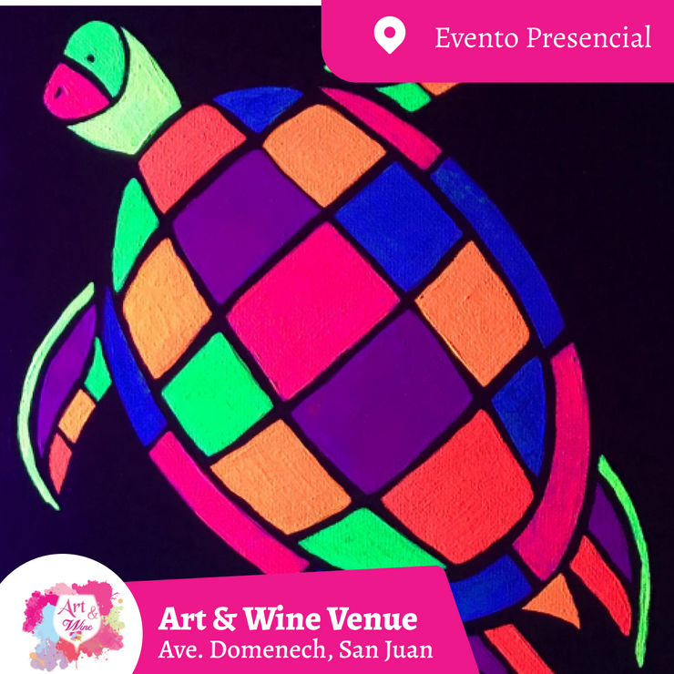 🎨¡Glow in the Dark! Sábado, 7 de junio en Art & Wine Venue - San Juan - Lleva tu vino favorito