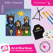 🎨Taller de arte en Art & Wine Venue 7pm - Sábado, 30 de noviembre en San Juan. ¡Lleva tu vino favorito!