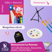 🎄 ¡Inicia diciembre con arte y margaritas! 🎄Taller en Bayamón 🎨La Patrona 🎨Promo de margaritas 🍹- 7pm- Miércoles, 04 de diciembre