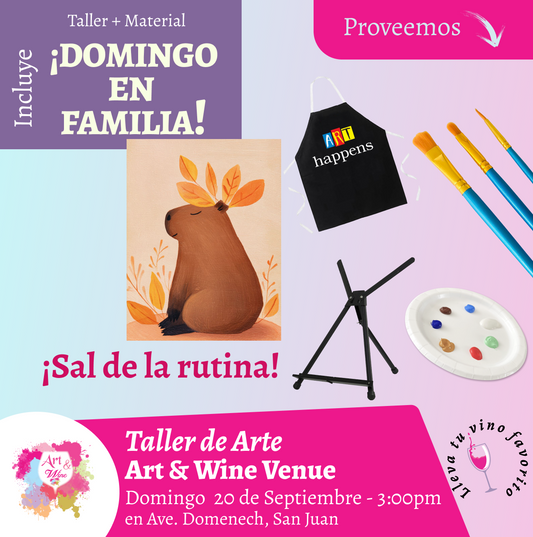 🎨¡Día en Familia!, Domingo, 20 de Septiembre 2026 a las 3pm - Art & Wine Venue, San Juan. ✨
